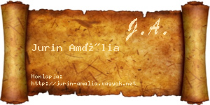 Jurin Amália névjegykártya